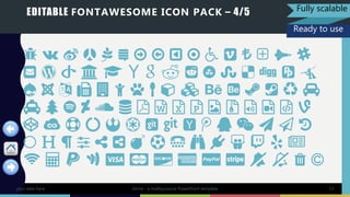 EDITABLE FONTAWESOME ICON PACK – 4/5
your date here större - a multipurpose PowerPoint template 13
Ready to use
Fully scalable
 