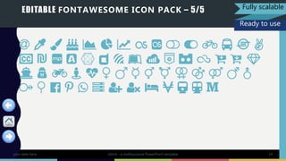 EDITABLE FONTAWESOME ICON PACK – 5/5
your date here större - a multipurpose PowerPoint template 14
Ready to use
Fully scalable
 