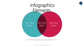 Infographics
Elements
Your Text
Here
Your Text
Here
Your Text
Here
2
www.yourwebsite.com
 