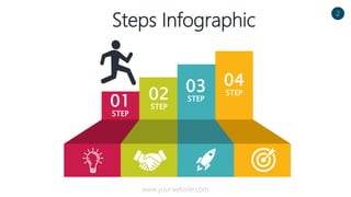 01
STEP
02
STEP
03
STEP
04
STEP
Steps Infographic
2
www.yourwebsite.com
 