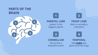 Brain Mars template ppt brain surgery berwarna biru | PPTX