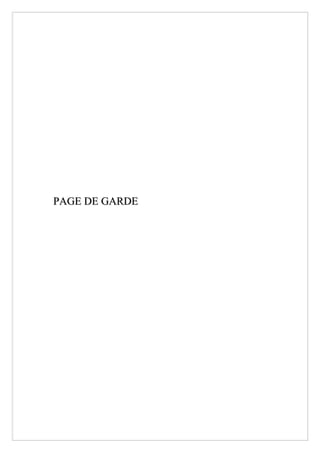PAGE DE GARDE
 