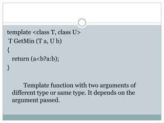 Templates in C++ | PPT