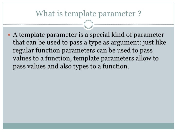 what is tamplate