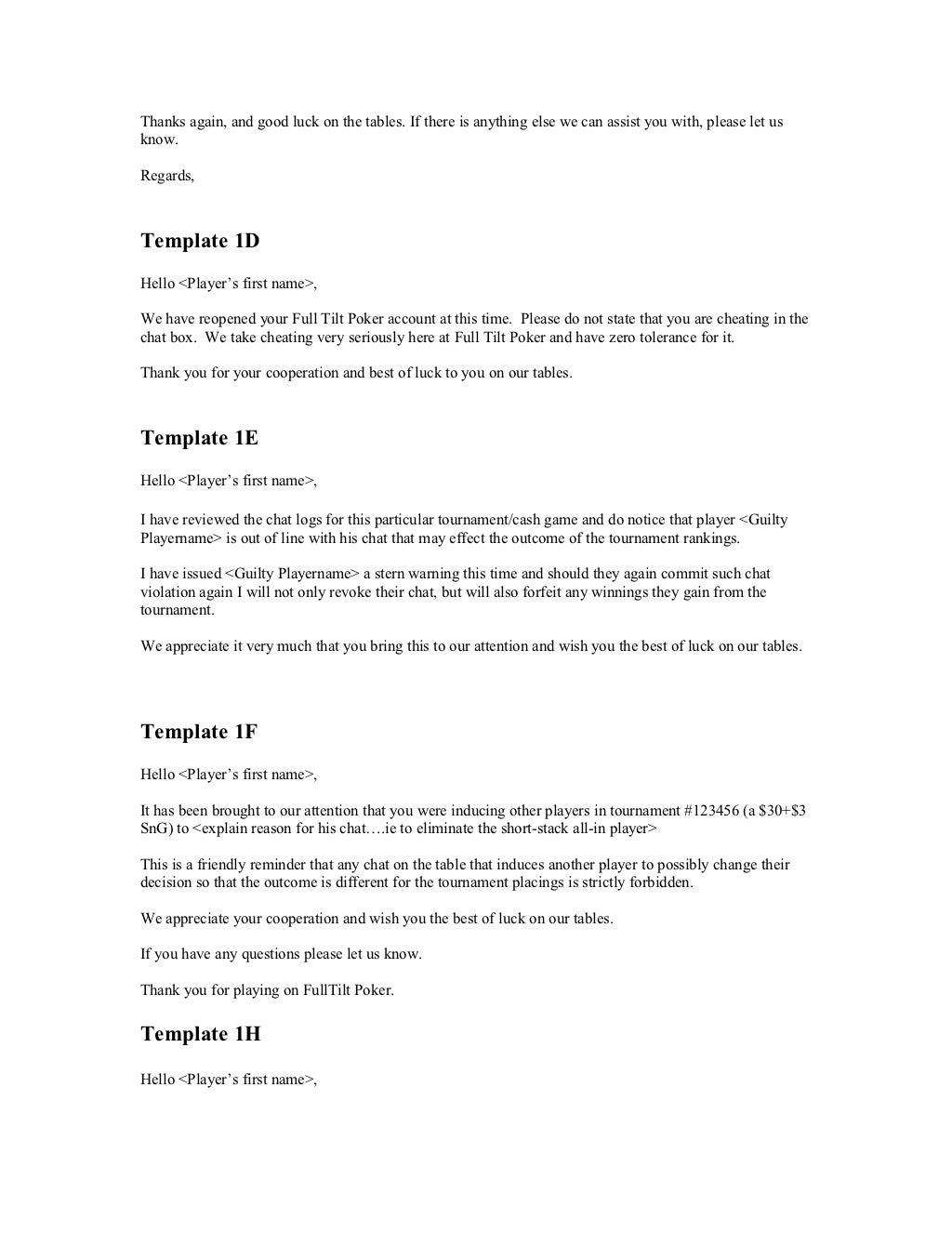 Templates