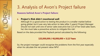Avon Risk L'OREAL ERP Project | PPTX