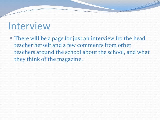 magazine interview template