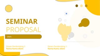 template sempro dengan desain unik dengan warna dominan coklat | PPTX