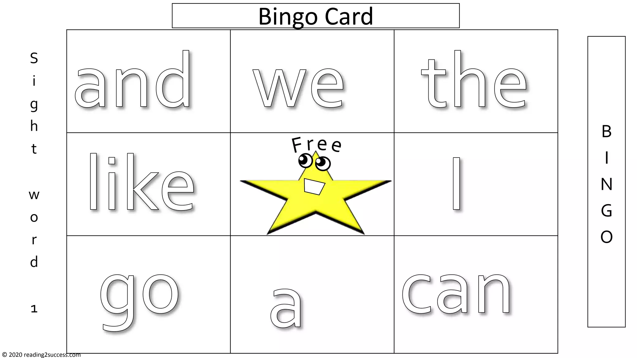 Templates to teach kindergarten sight words | PPT