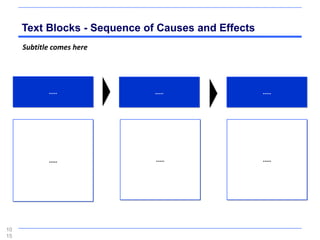 Text Blocks - Sequence of Causes and Effects
     Subtitle comes here




            .....             .....                 .....




            .....             .....                 .....




10
15
 