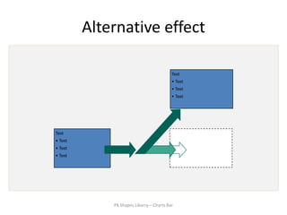 Alternative effect

                                          Text
                                          • Text
                                          • Text
                                          • Text




Text
• Text
• Text
• Text




             PK Shapes Libarry – Charts Bar
 