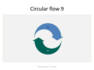 Circular flow 9

                 Text




                 Text




   PK Shapes Libarry – Charts Bar
 