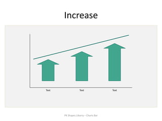 Increase




Text                Text                Text




       PK Shapes Libarry – Charts Bar
 
