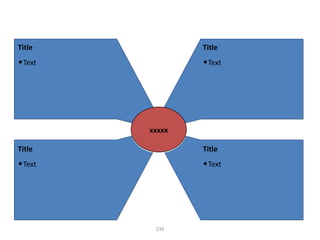 Title            Title
• Text           • Text




         xxxxx

Title            Title
• Text           • Text




          230
 