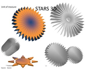 Unit of measure
                    STARS 3D




       * Footnote      58
Source: Source
 