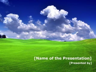 [Name of the Presentation] [Presented by] 