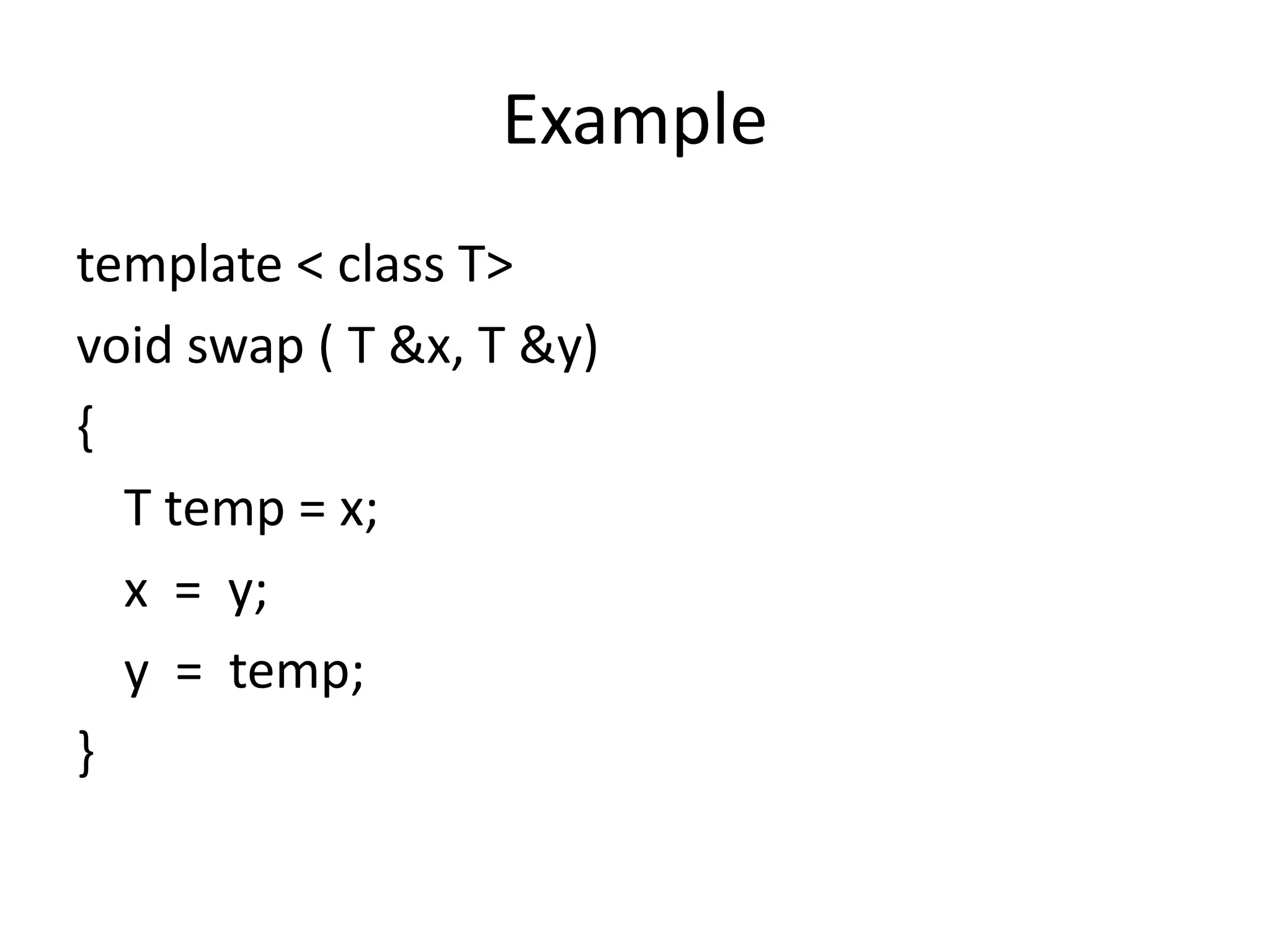 Templates in c++ | PPTX