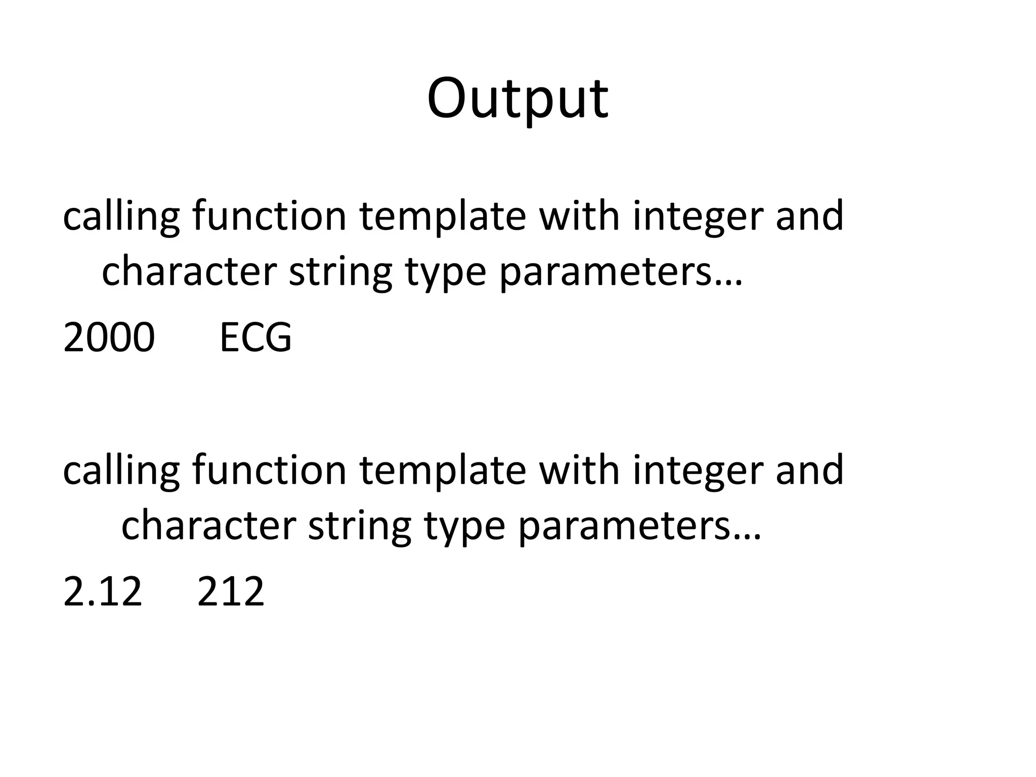 Templates in c++ | PPTX