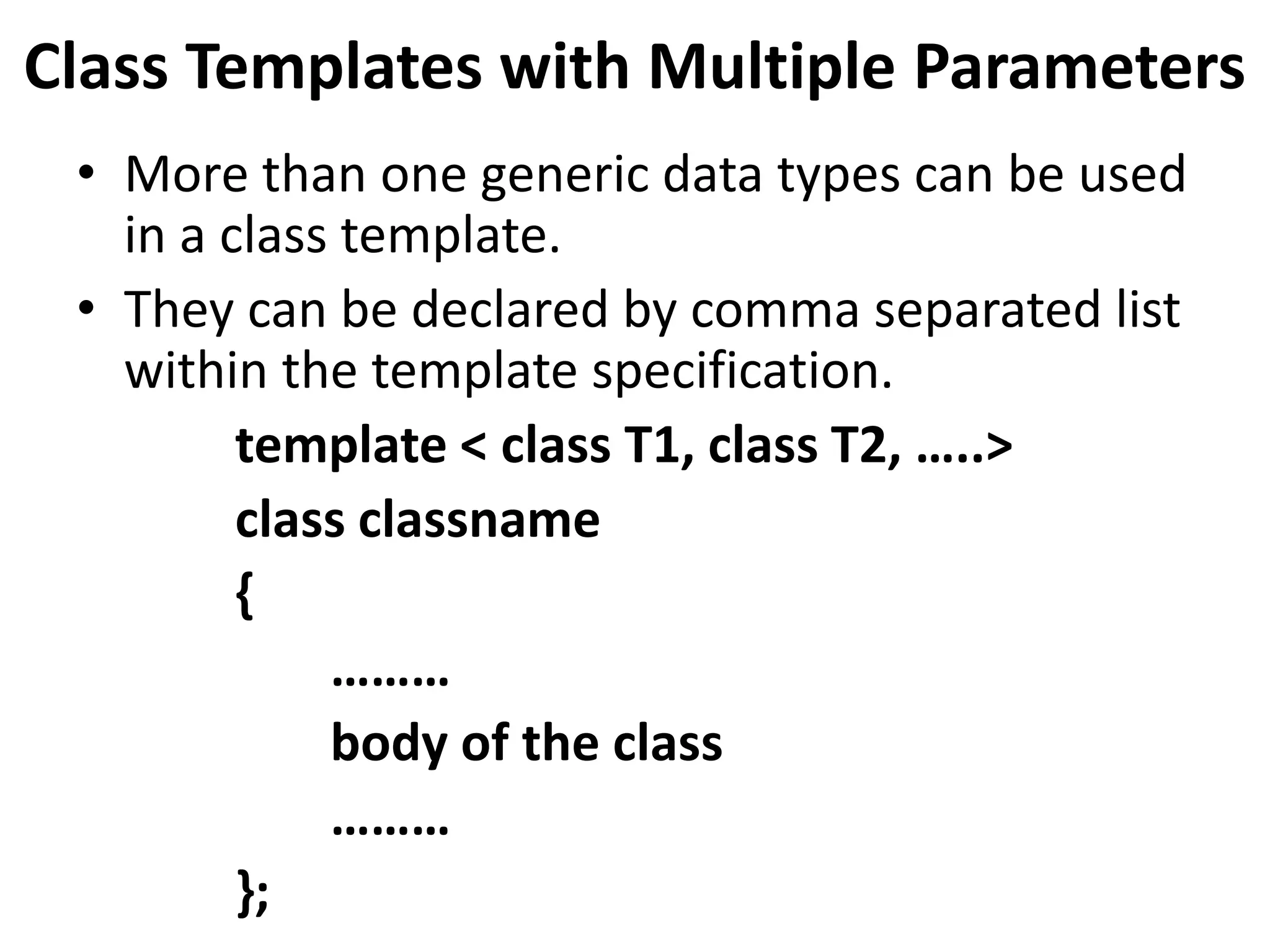 Templates in c++ | PPTX