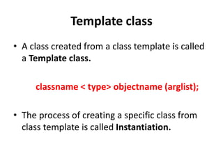 Templates in c++ | PPTX | Programming Languages | Computing