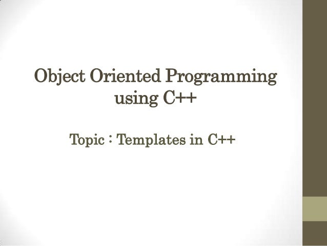 Templates presentation