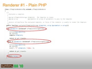 Renderer #1 - Plain PHP
 