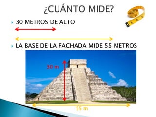  30 METROS DE ALTO
 LA BASE DE LA FACHADA MIDE 55 METROS
30 m
55 m
 