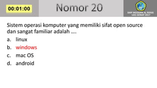 Templt uas 50 soal 60 menit tik 7 ukk mei succes | PPT