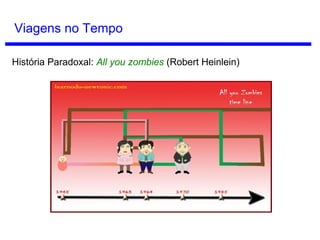 Viagem no Tempo
Solução Possível: uma máquina do tempo que abarque todo o espaço-
tempo (como uma TARDIS).
Doctor Who
(2014)
 