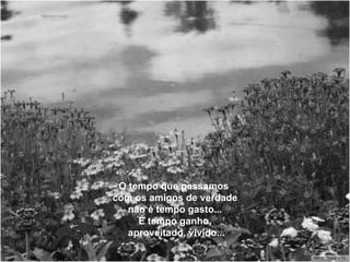 O tempo que passamos  com os amigos de verdade não é tempo gasto... É tempo ganho, aproveitado, vivido... 