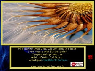 Pelo espírito: Irmão José. Médium: Carlos A. Baccelli. Livro: Vigiai e Orai. Editora: Didier. Imagens: walpapersweb.com Música: Exodus. Paul Mauriat. Formatação:  Jose Roberto Cordeiro www.mensagensvirtuais.com.br 