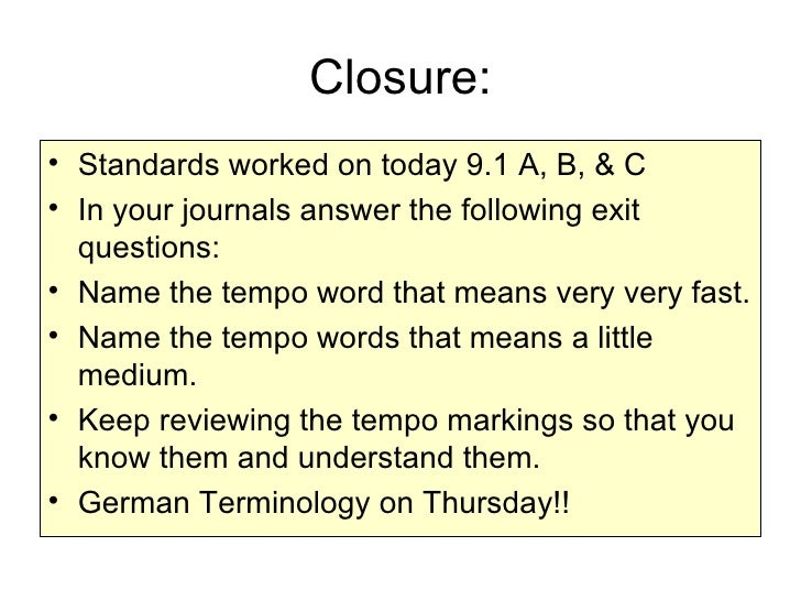 Tempo – Italian Terms