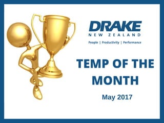 TEMP OF THE
MONTH
May 2017
 