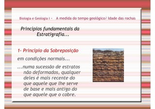 Tempo Geológico/ Fósseis/ Estratigrafia