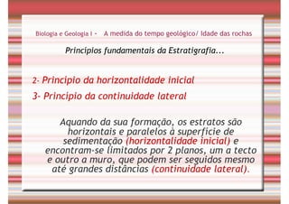 Tempo Geológico/ Fósseis/ Estratigrafia