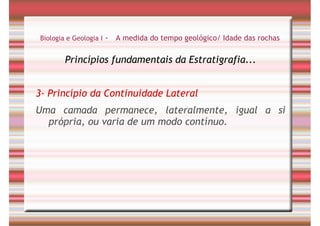 Tempo Geológico/ Fósseis/ Estratigrafia