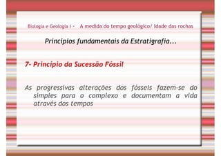 Tempo Geológico/ Fósseis/ Estratigrafia
