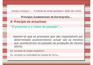 Tempo Geológico/ Fósseis/ Estratigrafia