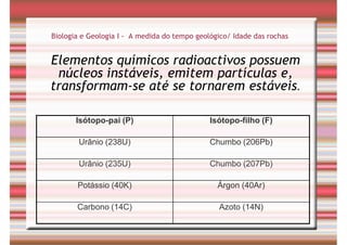 Tempo Geológico/ Fósseis/ Estratigrafia