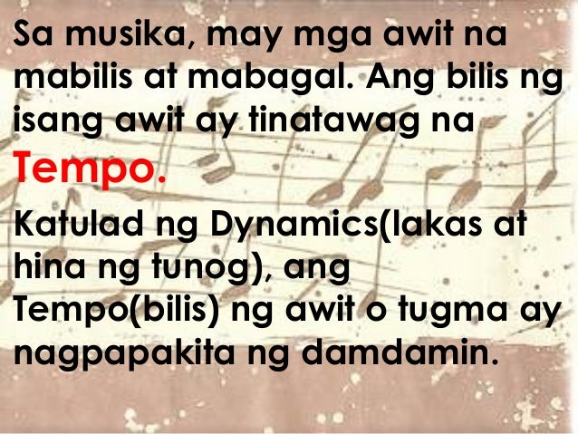 Mga Uri Ng Tempo Sa Musika Mga Uri Ng Tempo Sa Musika