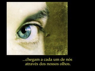 ...chegam a cada um de nós  através dos nossos olhos. 
