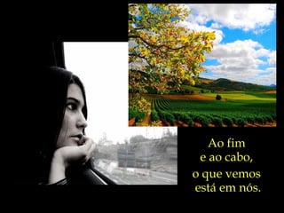 Ao fim  e ao cabo,  o que vemos  está em nós. 