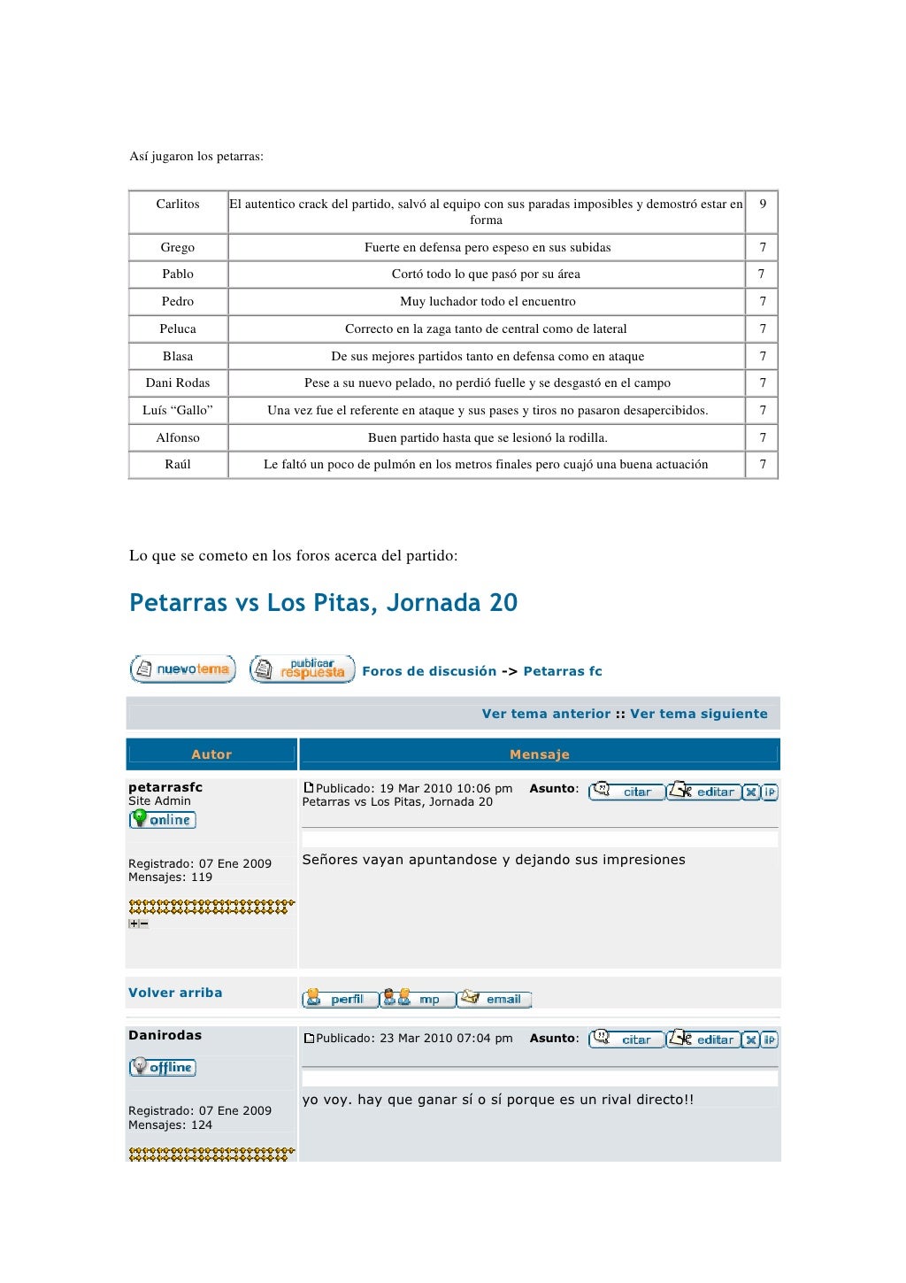 Temporada 2009 2010 en cesped