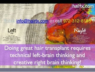 Email info@hairtx.com or call 972-312-8188
 