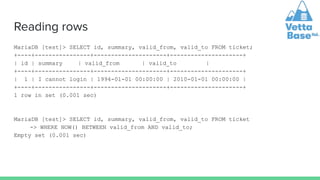 MariaDB Temporal Tables | PDF