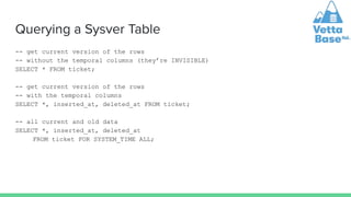 MariaDB Temporal Tables | PDF