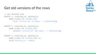 MariaDB Temporal Tables | PDF