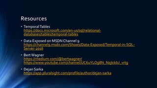 SQL Server Temporal Tables | PPTX