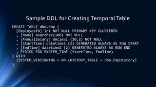 SQL Server Temporal Tables | PPTX