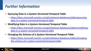 A time Travel with temporal tables | PPTX